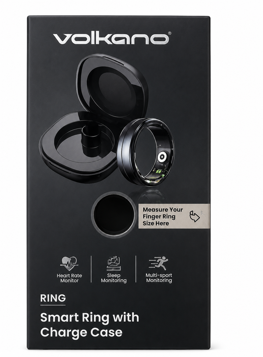 Volkano Smart Ring With Charge Case